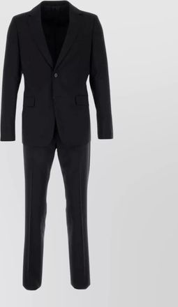 Prada wool blend suit notch lapel design