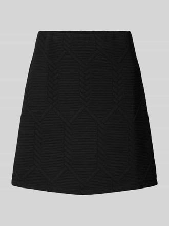 Tom Tailor Denim A-Linie Mini-Rock mit Zopfmuster in Black, Gr&ouml;&szlig;e S