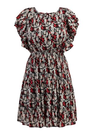 Faina Jurk Dames Rood Veelkleurig