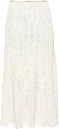 Forte_Forte open-knit cotton skirt - women - Cotton - I - White