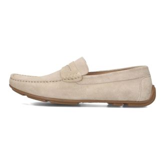Stefano Lauran Schoenen, Heren, Beige, 42 1/2 EU, Su&egrave;de, Beige Su&egrave;de Loafers voor Heren