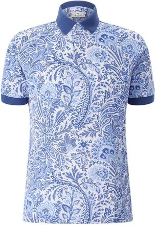 Etro Tops, Heren, Veelkleurig, L, Katoen, Floral Paisley Katoenen Polo Shirt