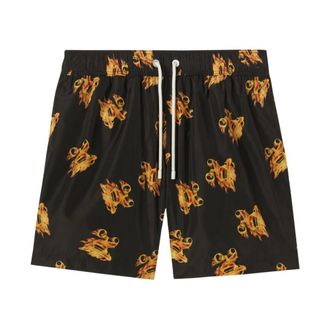 Palm Angels Beachwear, male, Multicolor, L, Burning Monogram Costume