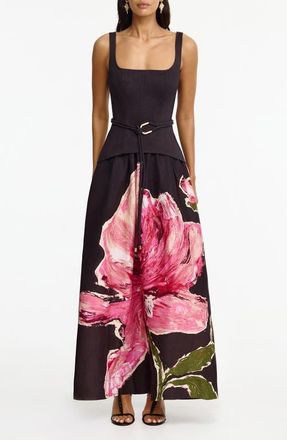 Acler Actonhill Floral Print Cocktail Dress in Garnet Magnolia at Nordstrom, Size 12