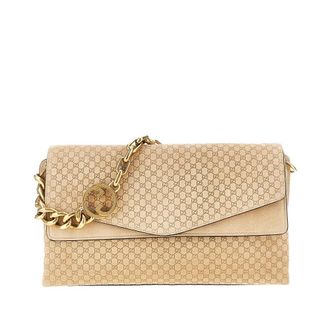 Gucci Leather bag with GG Interlock chain Woman One Size