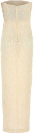 Toteme Womens Ivory Fil Coupe Dress Ecru Exterior: Viscose Abiti
