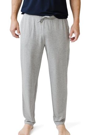 Cozy Earth Tie Waist Stretch Knit Pajama Pants in Heather Grey at Nordstrom, Size Xxx-Large