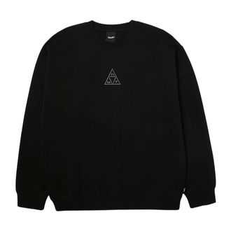 HUF Triple Triangle Crewneck Ricamato - - Sweatshirts & Hoodies - Uomo - Nero - XS