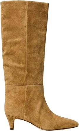 Twinset Botas altas de ante - Shoes - Mujer - Beige - 41 EU