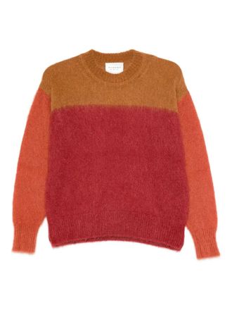 Isabel Marant colorblock wool-blend sweater - women - Mohair/Polyamide/Wool - 38 - Red