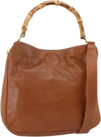 Gucci Pre-owned Handbags, female, Brown, Size: ONE SIZE Pre-owned Vintage Shoulder Bag