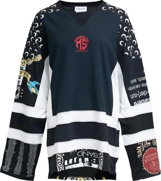 Marine Serre panelled top - Black