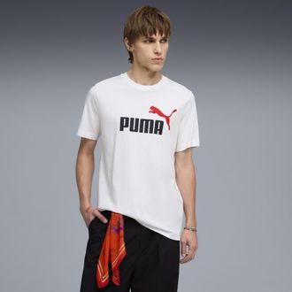Puma T-shirt con logo bicolore Essentials N. 1 da uomo, Abbigliamento, Bianco, XXL