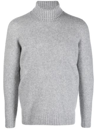 Drumohr roll-neck lambs wool jumper - Grey