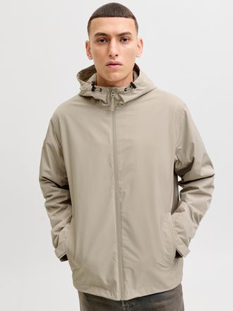 Jack & Jones Outdoorjacke JACK & JONES JJEFLYNN FUNCTIONAL JACKET NOOS, Herren, Gr. XXL, string, Web, Obermaterial: 100% Polyester, unifarben, regular fit h&uuml;ftlang
