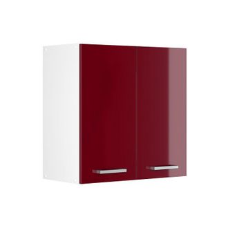 Vicco Mueble alto universal R-Line, Rojo Burdeos alto brillo, 60 cm con puertas Vicco