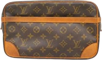 Louis Vuitton Pre-owned Clutches, male, Brown, Size: ONE SIZE Pre-owned Compiegne 28 Clutch Bag