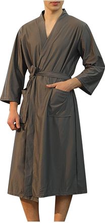 Generic Waffle Dressing Gown Women: Bathrobes Women Soft Waffle Robe Spa Quick-Drying Robe Mens And Womens Breathable Robe Unisex Hotel Robe Long Robe Lightwe