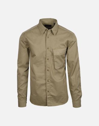 Belstaff Mens BELSTAFF SCALE LONG SLEEVED SHIRT FATIGUE GREEN - Tan - Size: 40