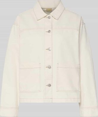 Jack & Jones Jeansjacke mit Eingrifftaschen Modell RACHEL in Offwhite, Gr&ouml;&szlig;e XL