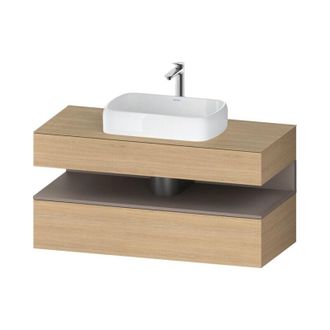 Duravit Duravit - Qatego Consola Mueble Bajo Lavabo, 1 Extra&iacute;ble, 1 Caj&oacute;n