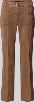 Cambio Cambio Hose in Leder-Optik Modell FARAH PATACHED POCKET in Camel, Größe 32