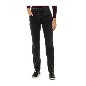 Armani Jeans Stretch denim jeans met logodetail - Dames - Regular Fit Jeans - Zwart - W27 - Denim - Jeans