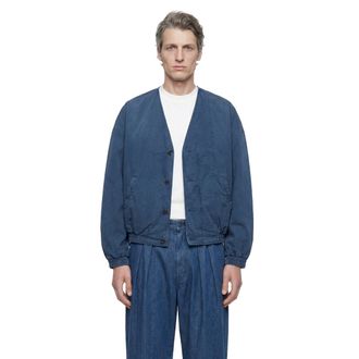 Hed Mayner V-Neck Denim Jacket