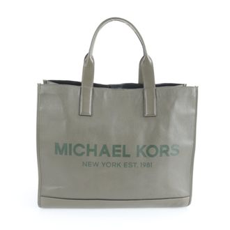 Michael Kors Green Khaki Leather Tote Bag (Pre-Owned)