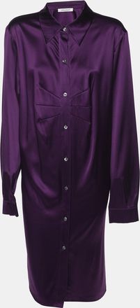 Marina Rinaldi Purple Stretch Silk Long Sleeve Long Shirt