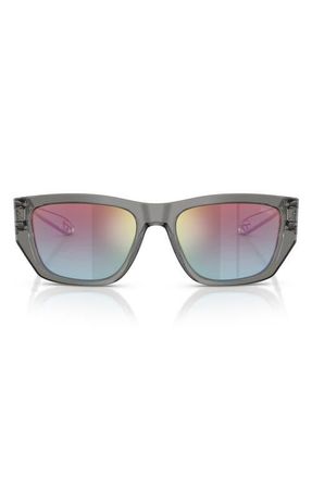 Diesel DL2006 54mm Gradient Square Sunglasses in Transparent Grey /Green at Nordstrom