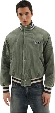 1989 STUDIO Corduroy Varsity Jacket - Heren - Bomber jackets - Groen - L - Jassen