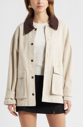 Open Edit Canvas Barn Jacket in Beige Beach at Nordstrom Rack, Size Large/x-Large