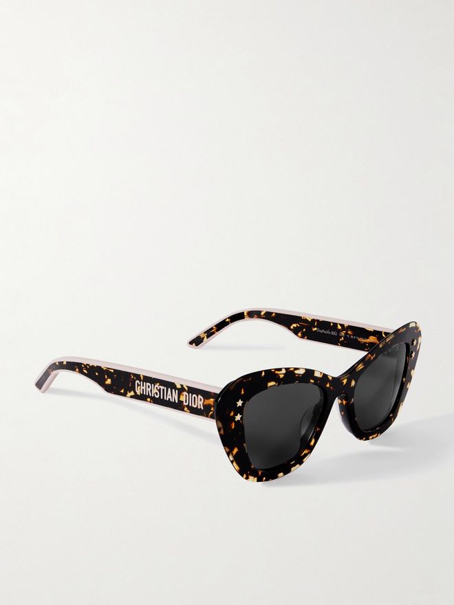 Dior Occhiali Da Sole In Acetato Tartarugato Con Montatura Cat-eye