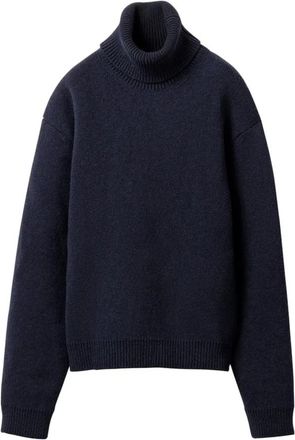 Miu Miu Blauwe Rollneck Sweater Aw 24 - Dames - Coltruien - Blauw - XS - Wol - Truien & Vesten