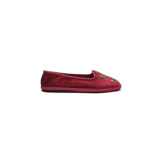 Maliparmi Precious Velvet Babouche Bijoux - Dames - Ballerinas - Rood - 40 EU - Katoen - Schoenen