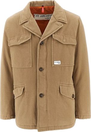 Fay Giacca con tasche - Marrone