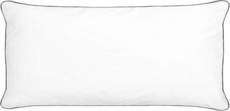 Beliani Almohada De Algod&oacute;n Japara Blanco 40 X 80 Cm Poli&eacute;ster Pelister