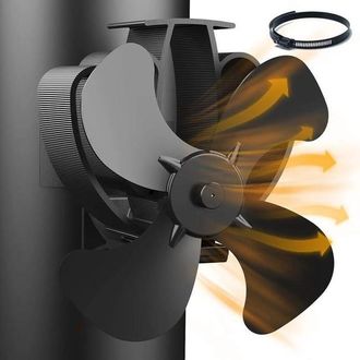 OEM Ventilador Para Estufa De Le&ntilde;a, Ventilador T&eacute;rmico De 4 Aspas Para Estufa, Ventilador De Chimenea, Ventilador Silencioso Para Conductos