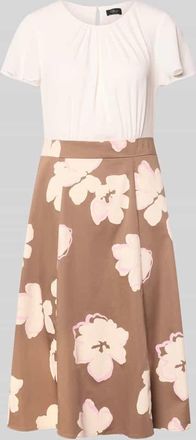 s.Oliver Black Label Ausgestelltes Kleid aus Baumwoll-Mix in Mittelbraun, Gr&ouml;&szlig;e 34