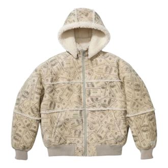 SUPREME x MM6 Maison Margiela Hooded Shearling Bomber Jacket White SUP-SS26-107-WHT