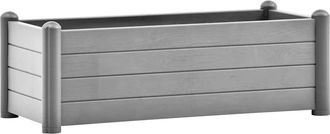vidaXL Arriate De Jard&iacute;n Pp Gris Piedra 100x43x35 Cm Vidaxl