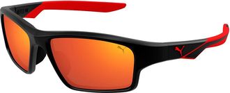 Puma PU0437S 002 Mens Sunglasses Black Size 60 - Free RX Lenses - Free RX Lenses