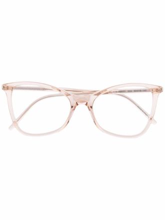 Saint Laurent Eyewear square eyeglass frames - unisex - Acetate - 53 - Neutrals