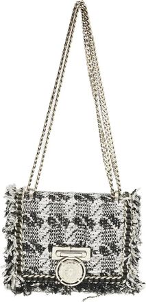Balmain Borsa a tracolla con frange - Argento