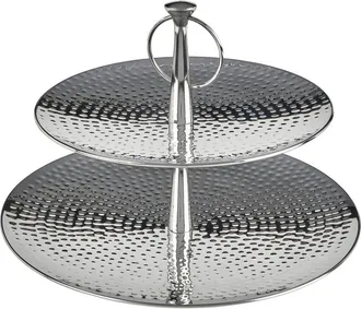 Mikasa Hammered 2-Tier Stainless Steel Server