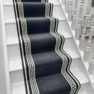 Runrug Stair Runner Carpet for Staircases - Soft & Comfy, 9mm - Key in Dark Grey | Size: 70 cm x 720 cm