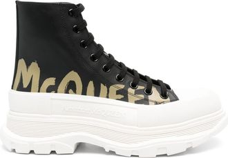 Alexander McQueen Tread Slick sneakers - men - Rubber/Calf Leather/Calf Leather - 40 - Black