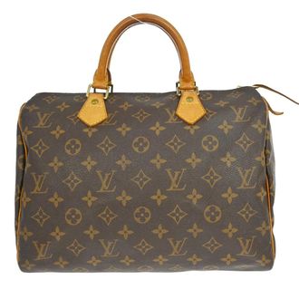 Louis Vuitton Speedy Handbag Monogram Canvas Brown Canvas Handbag (Pre-Owned)