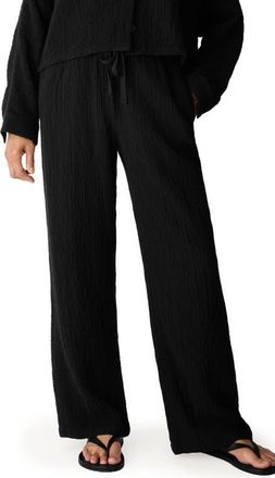 Eileen Fisher Organic Cotton Straight Leg Pants in Black at Nordstrom, Size X-Small